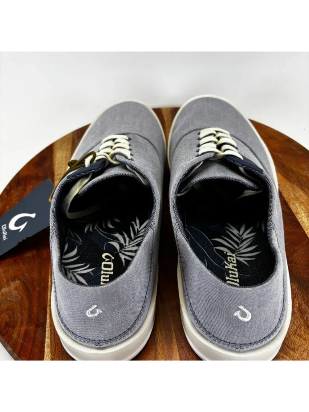 Olukai Mens Size 12 Tradewind Sneakers Blue Casual Canvas Lightweight Shoes NWT